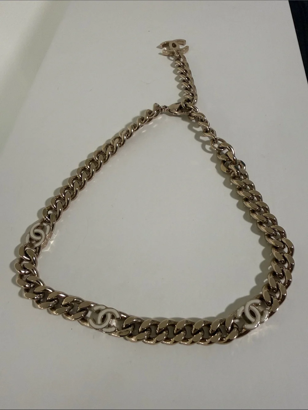 CHANEL Gold-Tone Chain Necklace